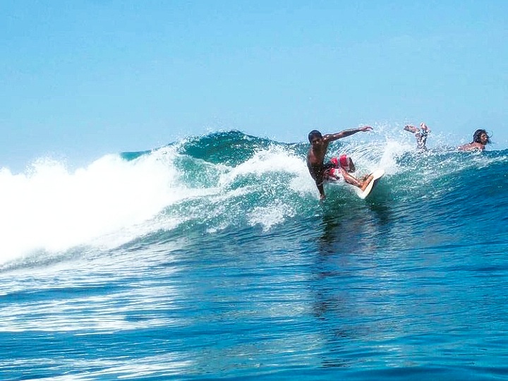 Surfing @Sawarna